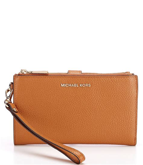 michael kors women's adele double zip wristlet|michael kors double zipper wallet.